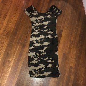 Knee length Camo designed dress